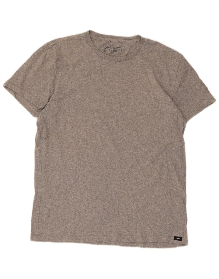 Lee Herre T-shirt Top Medium Grey Flecked Bomuld
