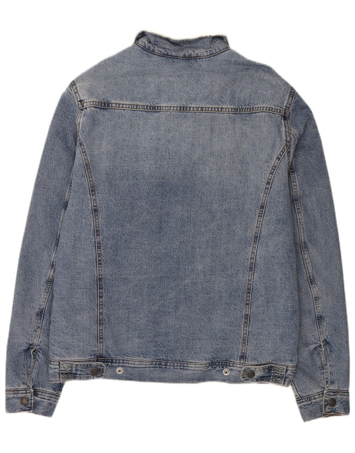 Jack & Jones Herre Denim Sherpa Jacket UK 38 Medium Blue Cotton