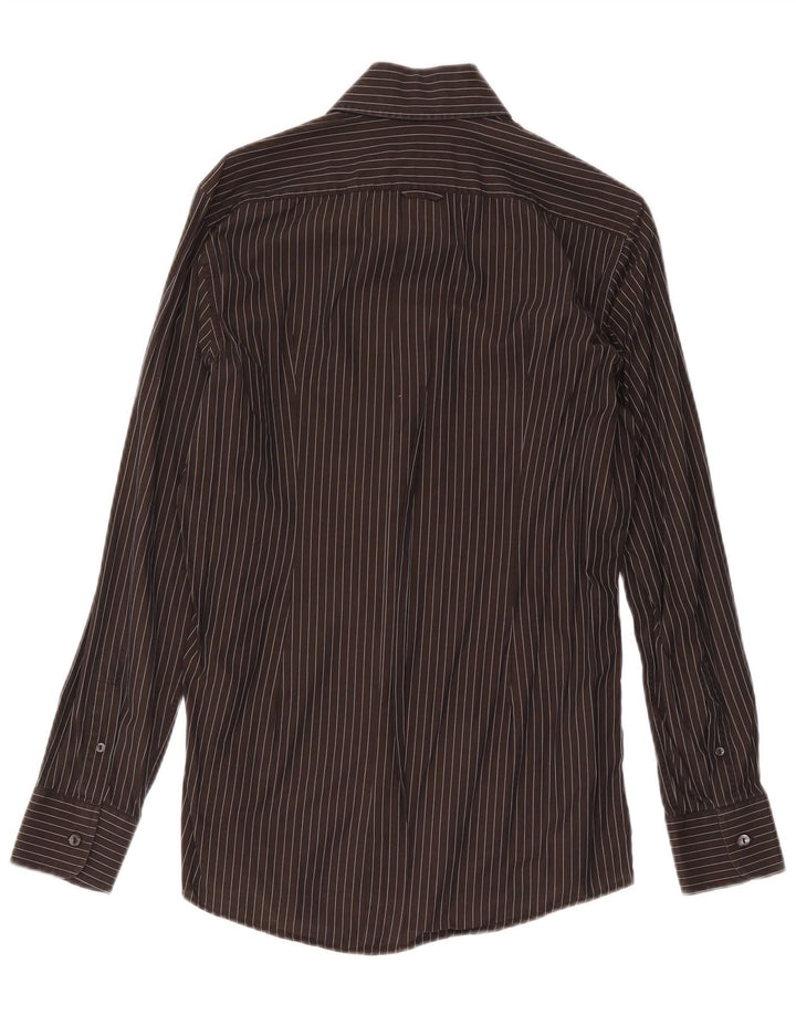 Dolce & Gabbana Herreskjorte Størrelse 40 15 1/2 Medium Sort Nålestribe