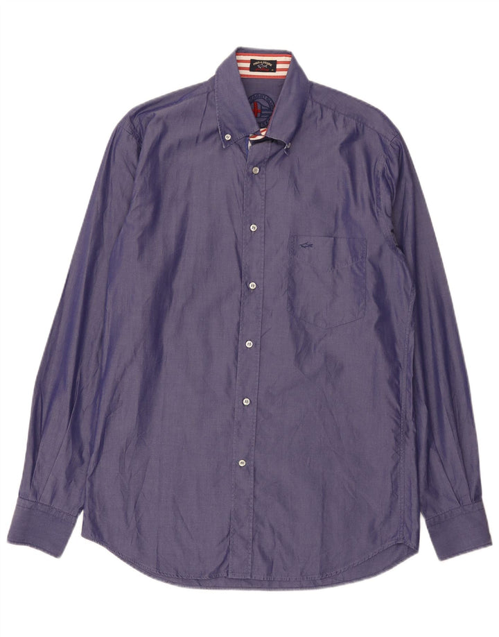 Paul & Shark Herreskjorte str. 40 Medium Lilla Bomuld
