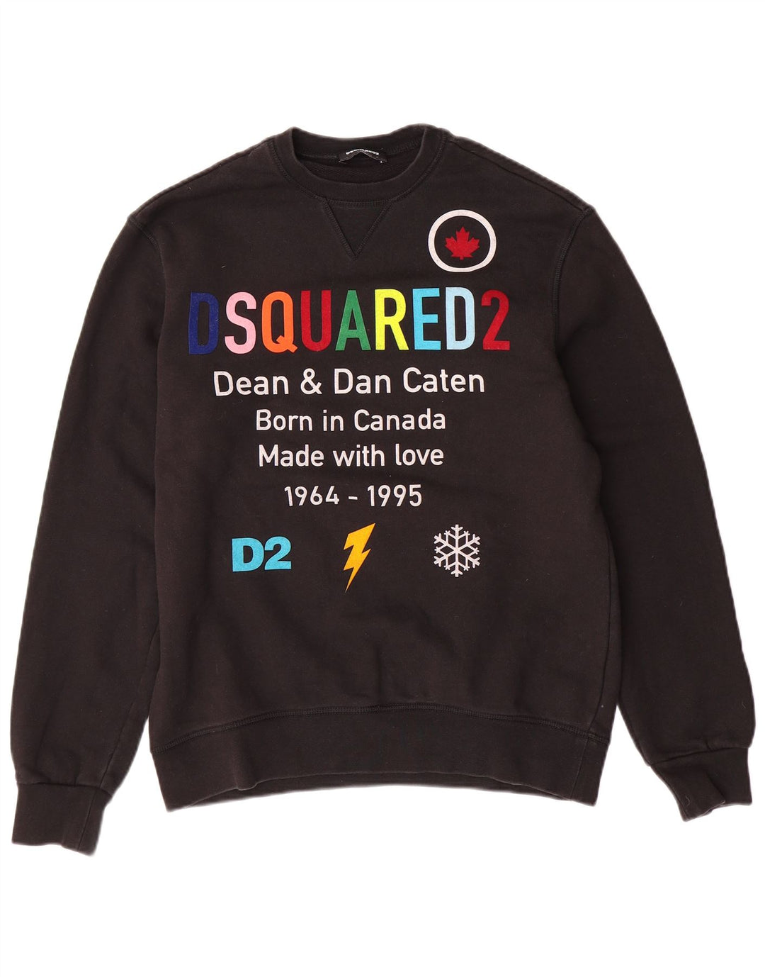 DSQUARED2 Piger Grafisk Sweatshirt Jumper 15-16 år Sort Bomuld