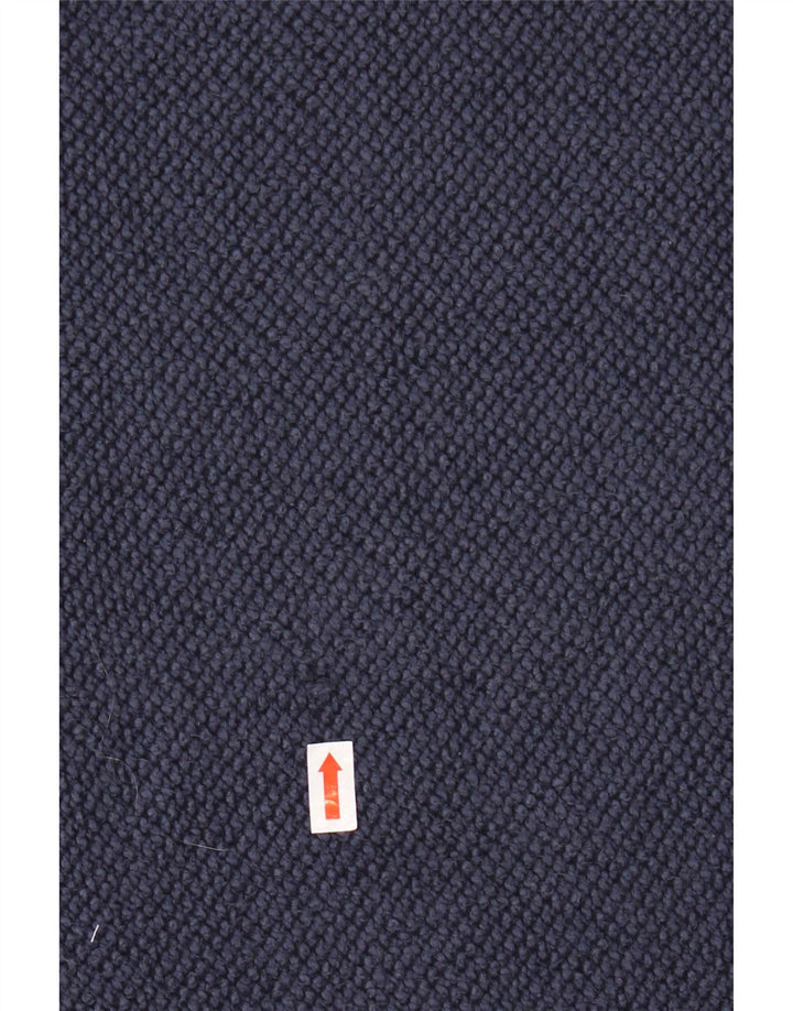 WEIRD FISH Herre Zip Neck Sweatshirt Jumper XL Navy Blue Bomuld