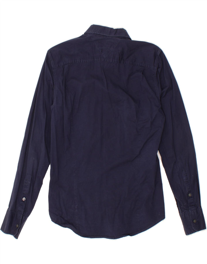 TOMMY HILFIGER Mens Shirt Small Navy Blue Cotton Vintage Tommy Hilfiger and Second-Hand Tommy Hilfiger from Messina Hembry 