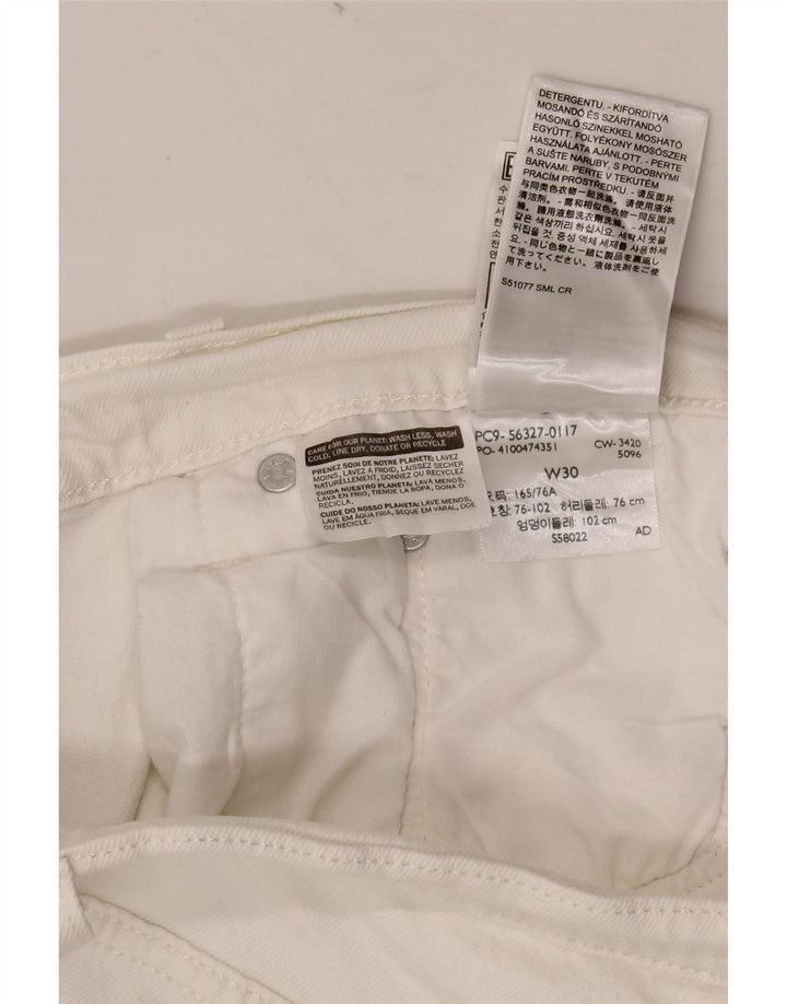 LEVI'S Womens 501 denimshorts W30 Medium White Bomuld