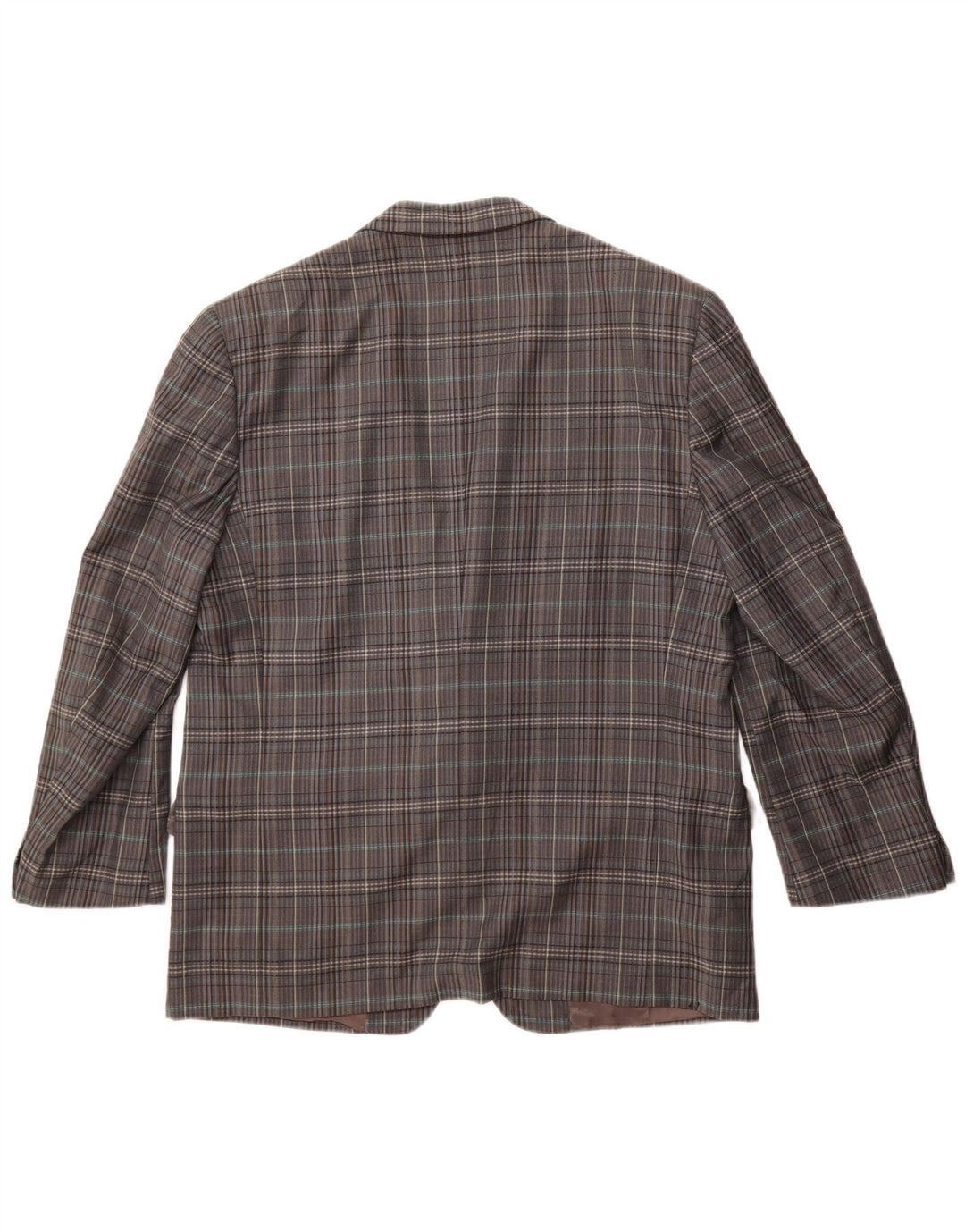 Gianluca Lorenzi Herre 2-knaps blazerjakke IT 56 3XL grå ternet uld