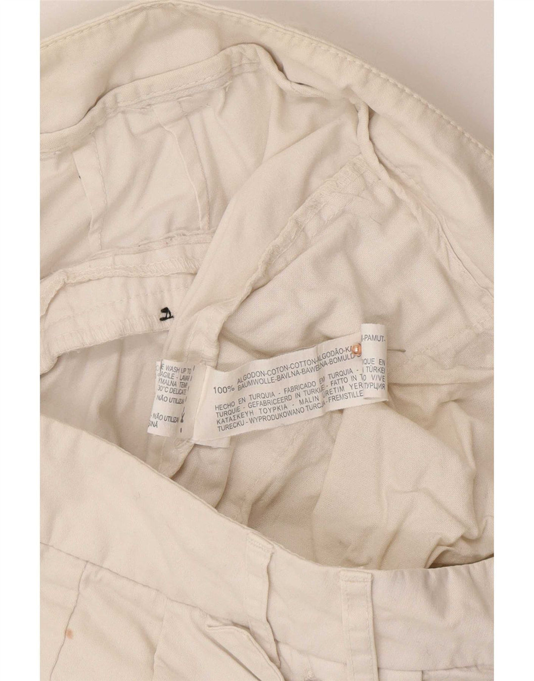Zara Dame Slim Chino Bukser Medium W32 L30 Hvid Bomuld