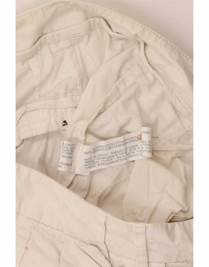 Zara Dame Slim Chino Bukser Medium W32 L30 Hvid Bomuld