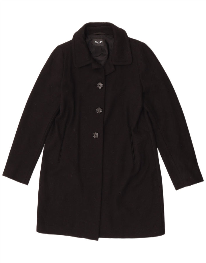 Marella Dame Overfrakke UK 14 Large Black Virgin Wool