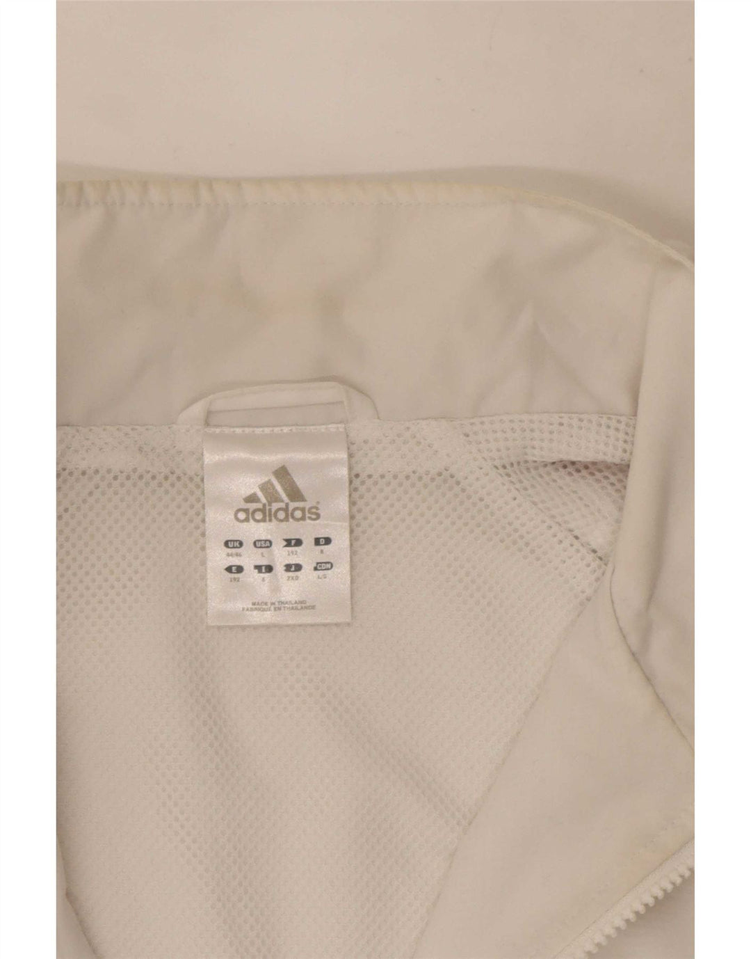 Adidas Træningsdragt til mænd Topjakke UK 44/46 Stor hvid Colourblock Polyester