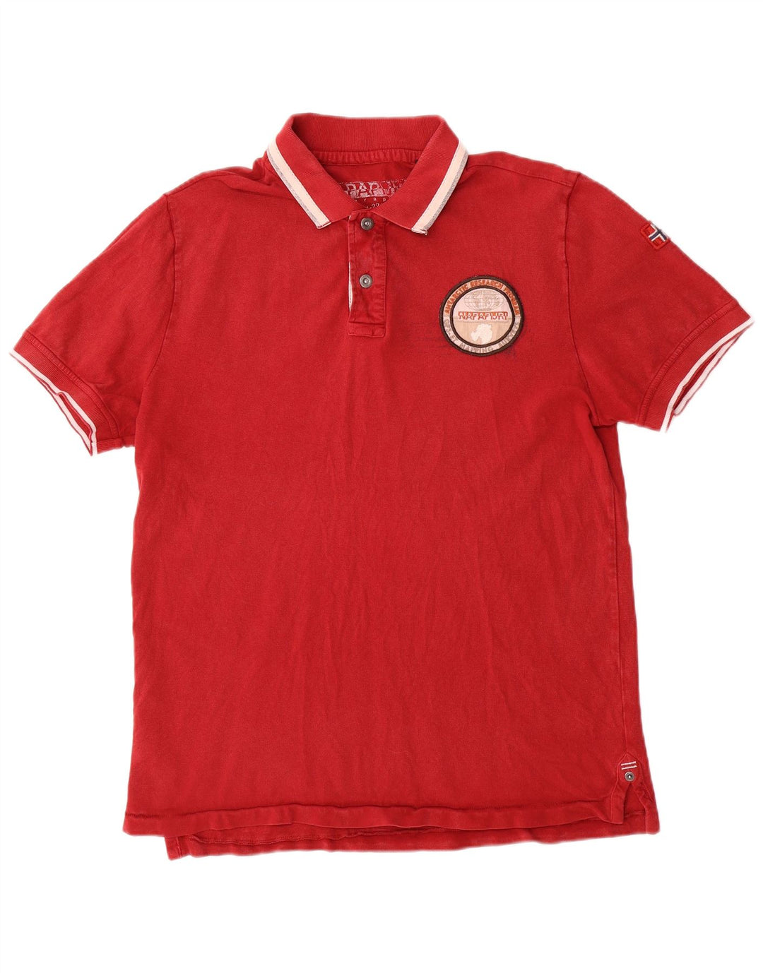 NAPAPIJRI Herre Geographic Polo Shirt Medium Rød