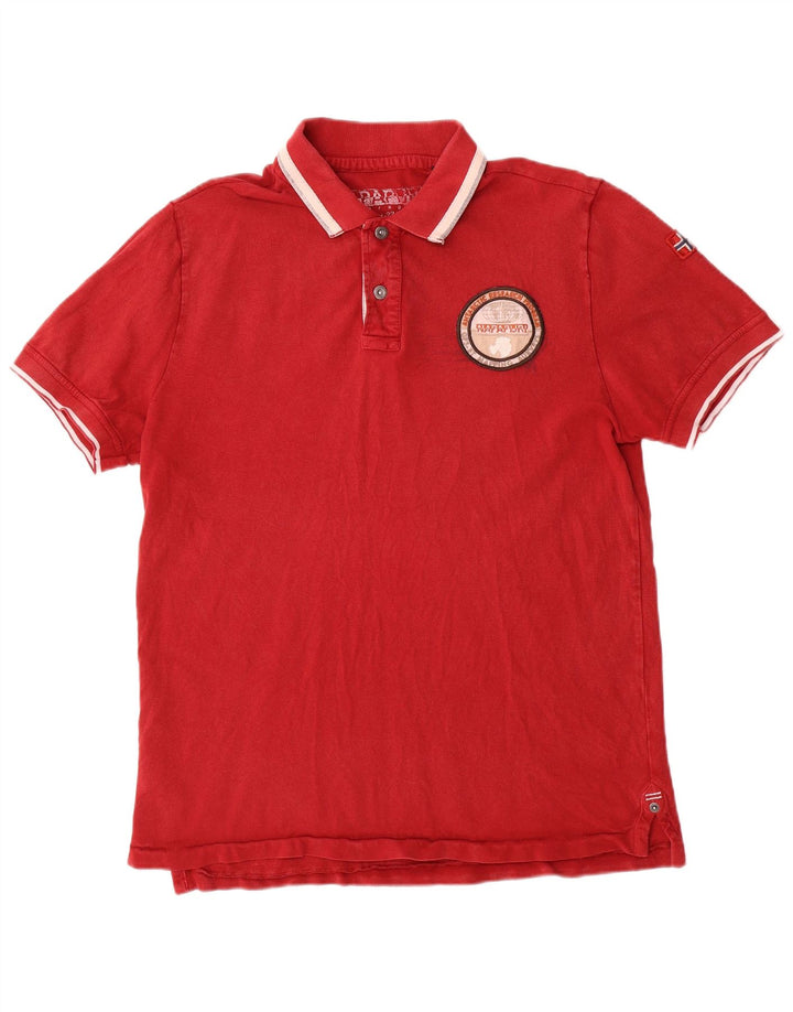 NAPAPIJRI Herre Geographic Polo Shirt Medium Rød