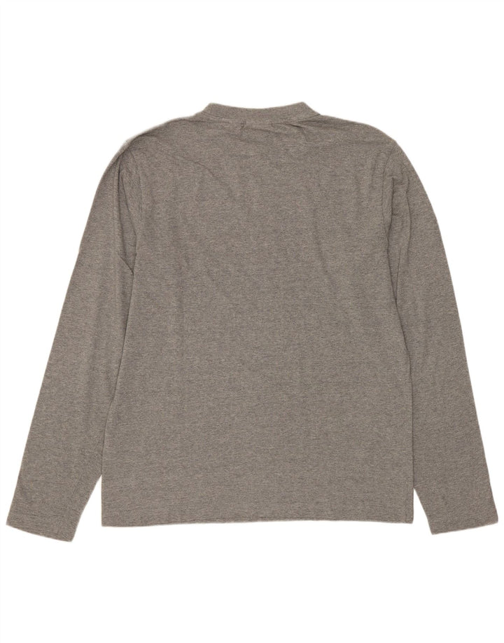 Fila Herre grafisk top Langærmet mellemgrå bomuld