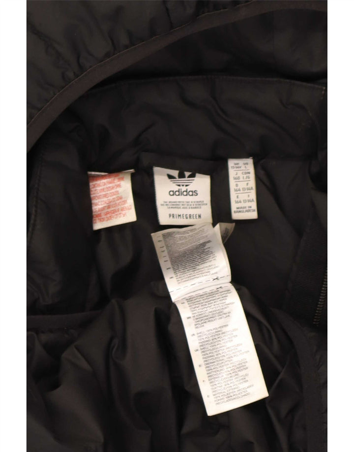 Adidas drenge hættejakke polstret 13-14 år sort polyester