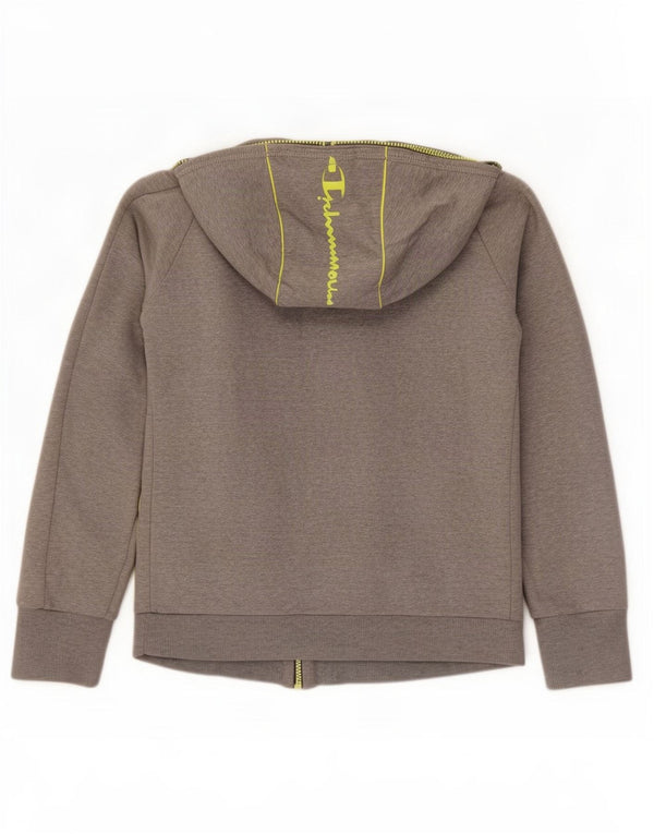 Champion Womens Heritage Fit Grafisk hættetrøje med lynlås UK 12 Medium Grey