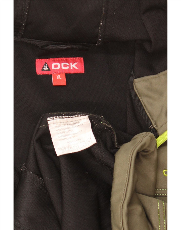 OCK Træningsdragt med hætte til mænd Topjakke XL Khaki Polyester
