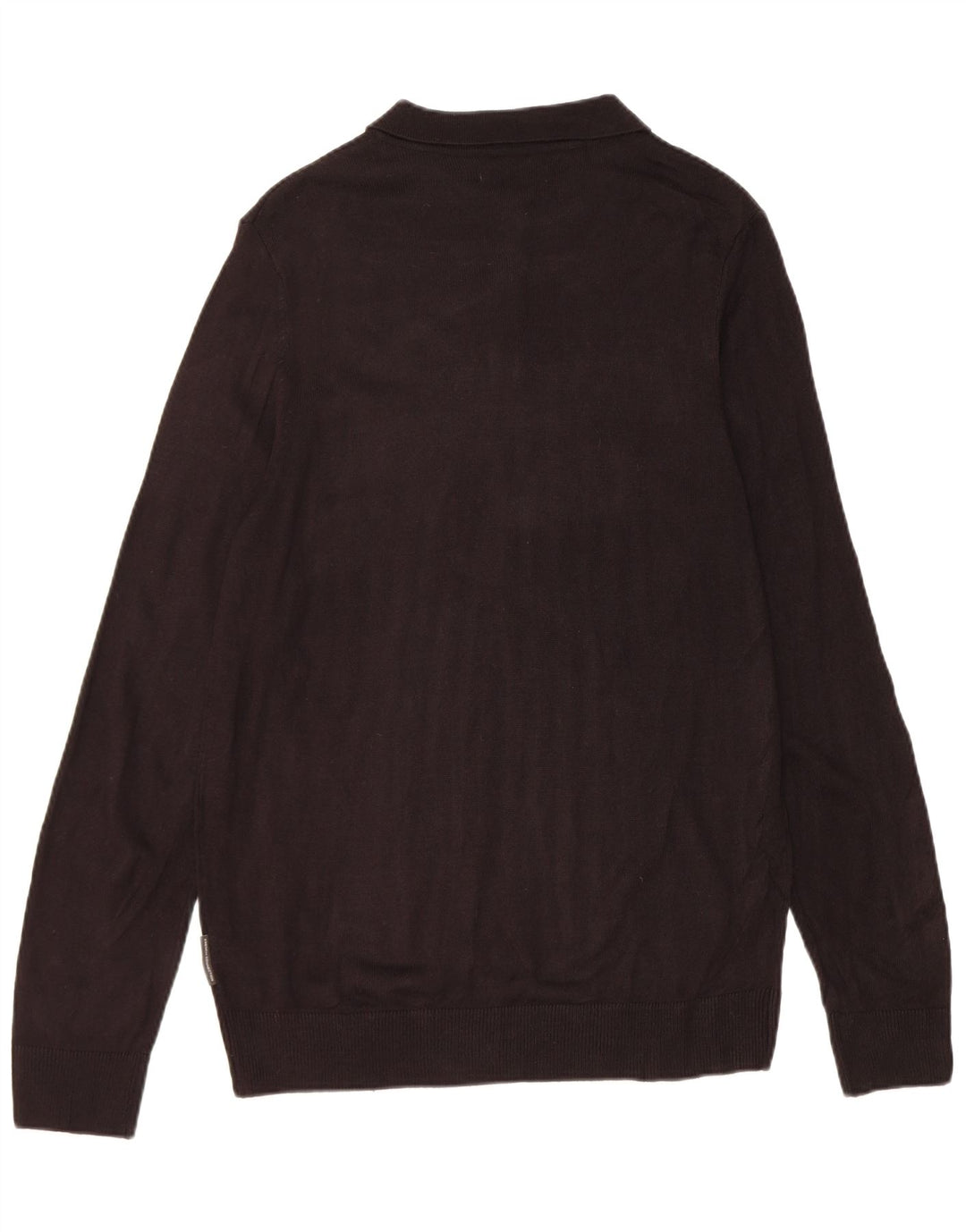 French Connection Herre Polo Neck Jumper Sweater Stor Sort Akryl
