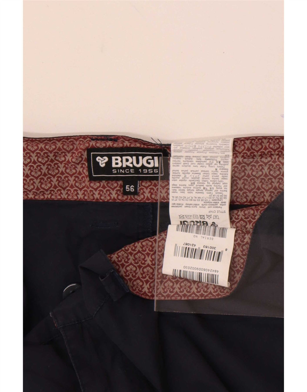 Brugi Chino Shorts til mænd W38 XL Marineblå Bomuld
