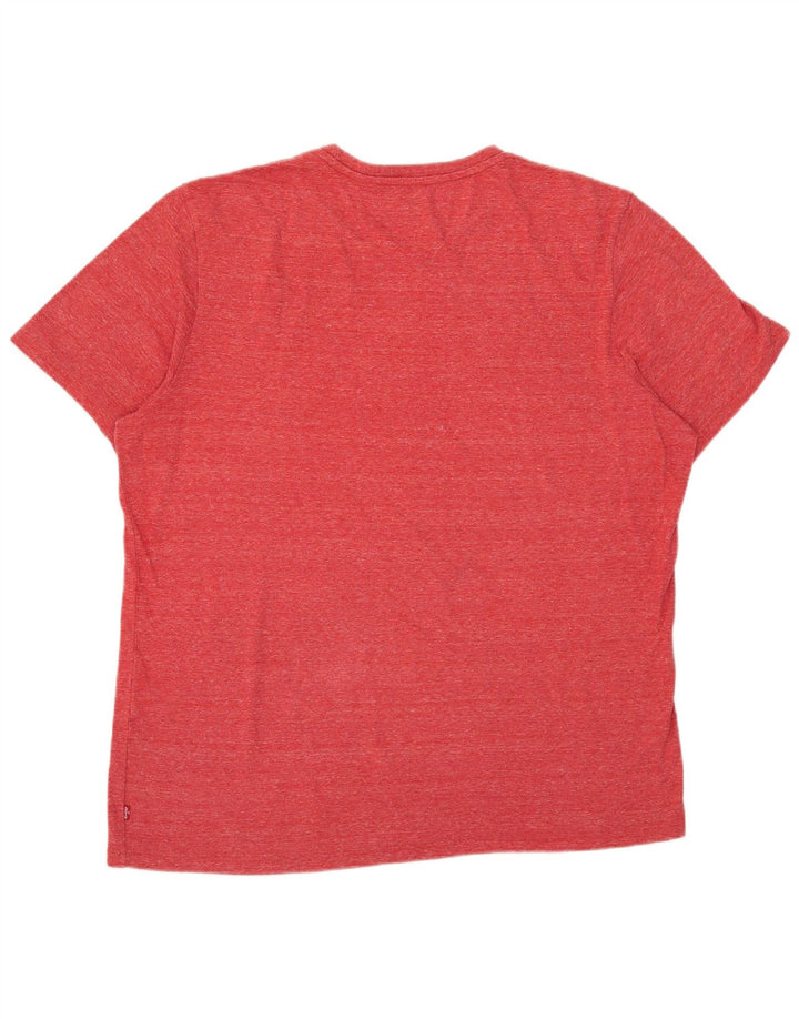 Levi's Herre grafisk T-shirt Top XL Rød Flecked