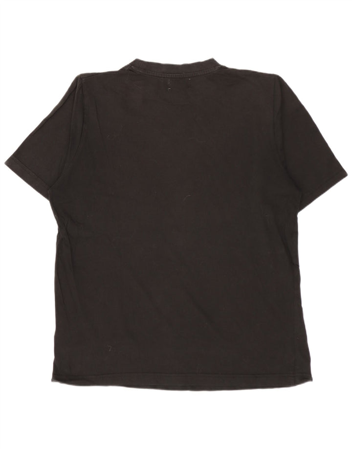 KAPPA Herre grafisk T-shirt Top Lille sort bomuld