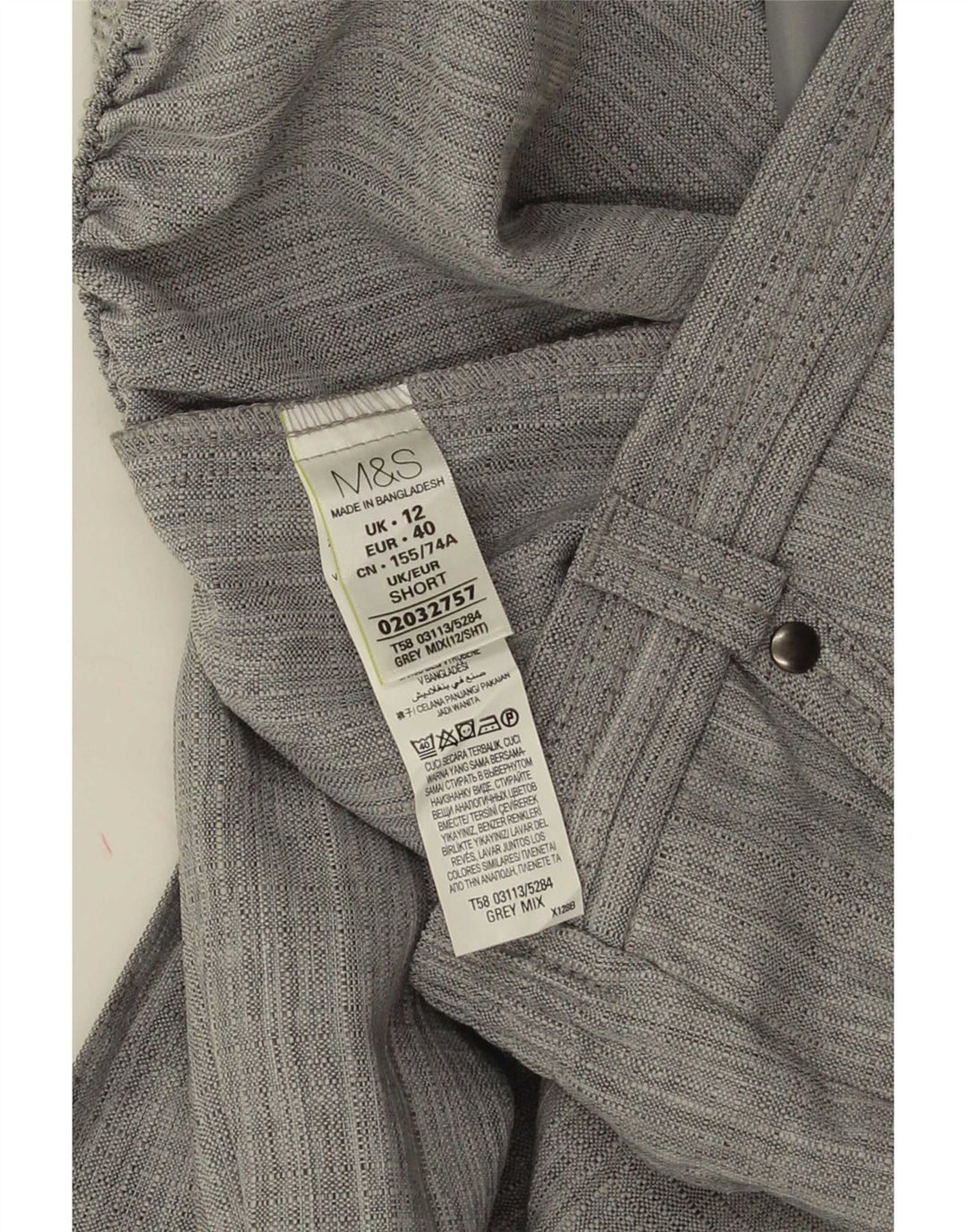 Marks & Spencer korte fritidsbukser til kvinder UK 12 Medium W30 L27 Grå