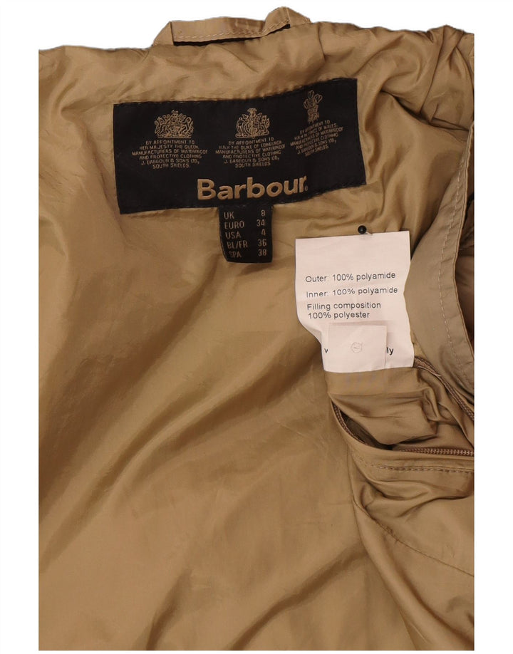 Barbour Quiltet jakke til kvinder UK 8 Lille beige polyamid