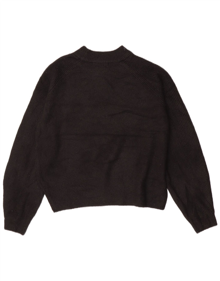 Marks & Spencer Dame Turtle Neck Jumper Sweater UK 14 Medium Black