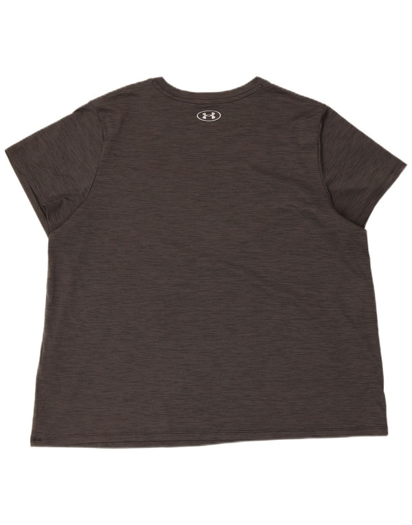 Under Armour Herre T-Shirt Top XL Grå Flecked Polyester