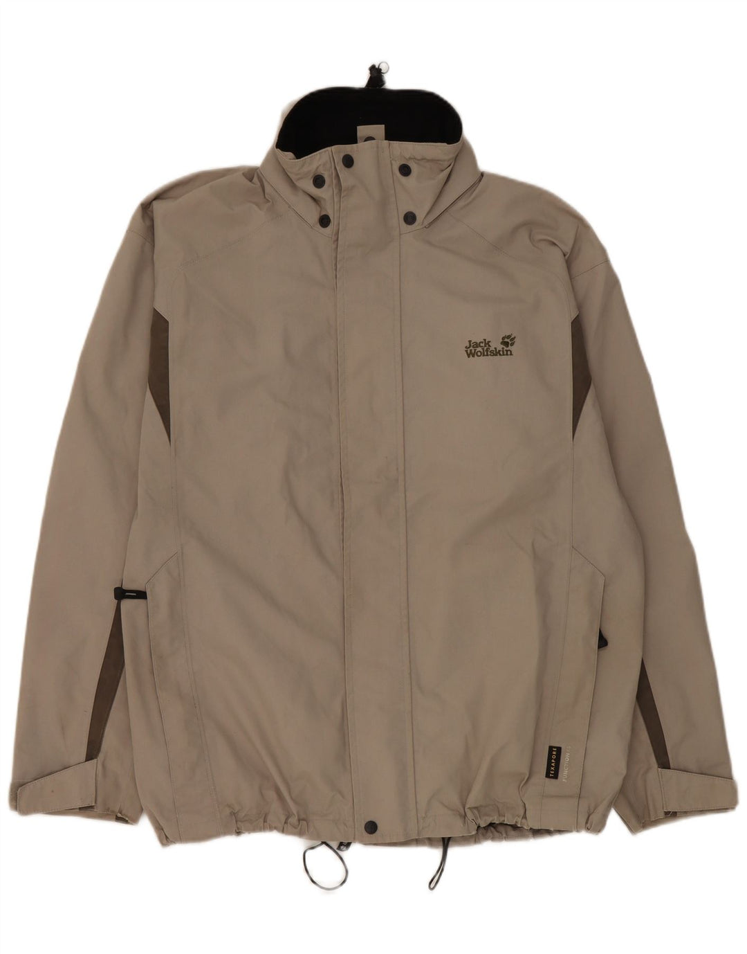 Jack Wolfskin Regnjakke til mænd UK 40/42 Large Grey Colourblock Polyester