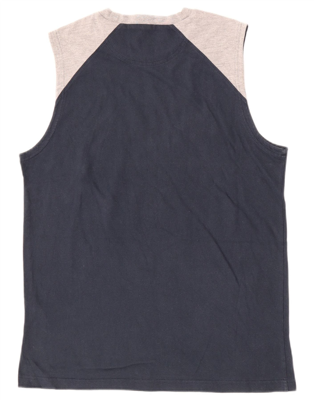Champion Mens Graphic Vest Top Large Navy Blue Colourblock Cotton