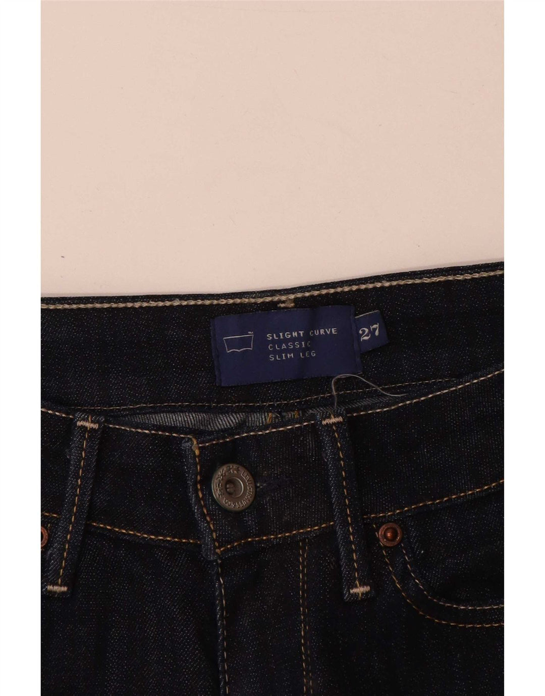 Levi's Dame Slight Curve Slim Jeans W27 L31 Marineblå Bomuld