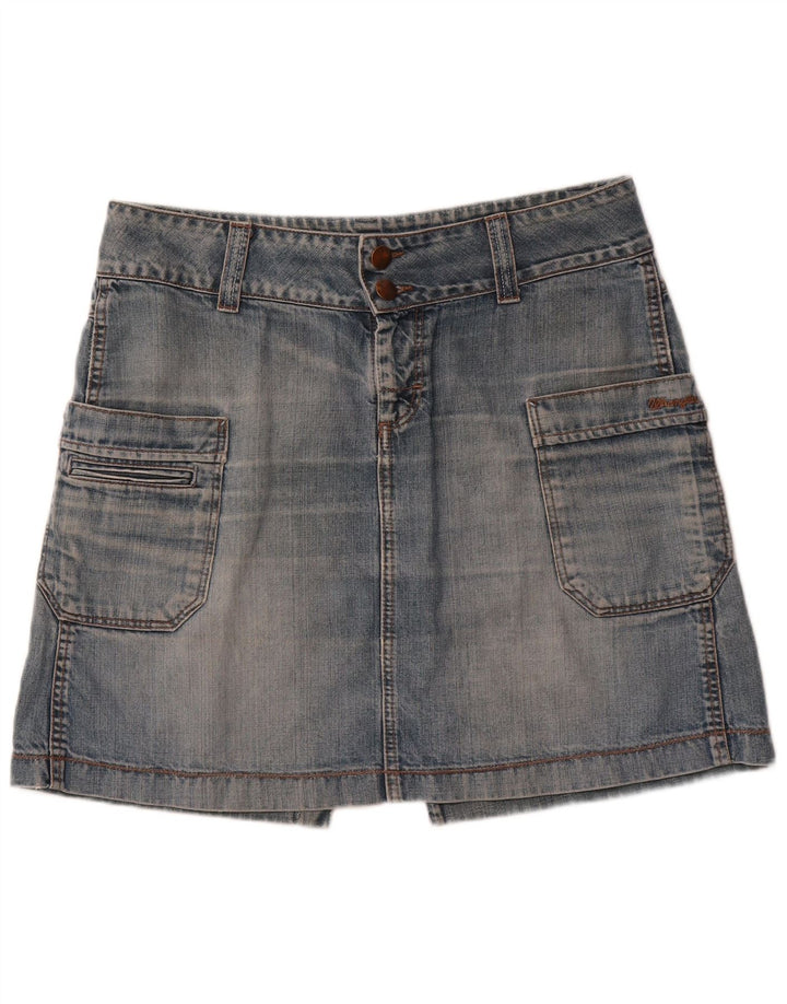 WRANGLER Dame Zoe Denim Cargo Nederdel W33 Stor Blå Bomuld