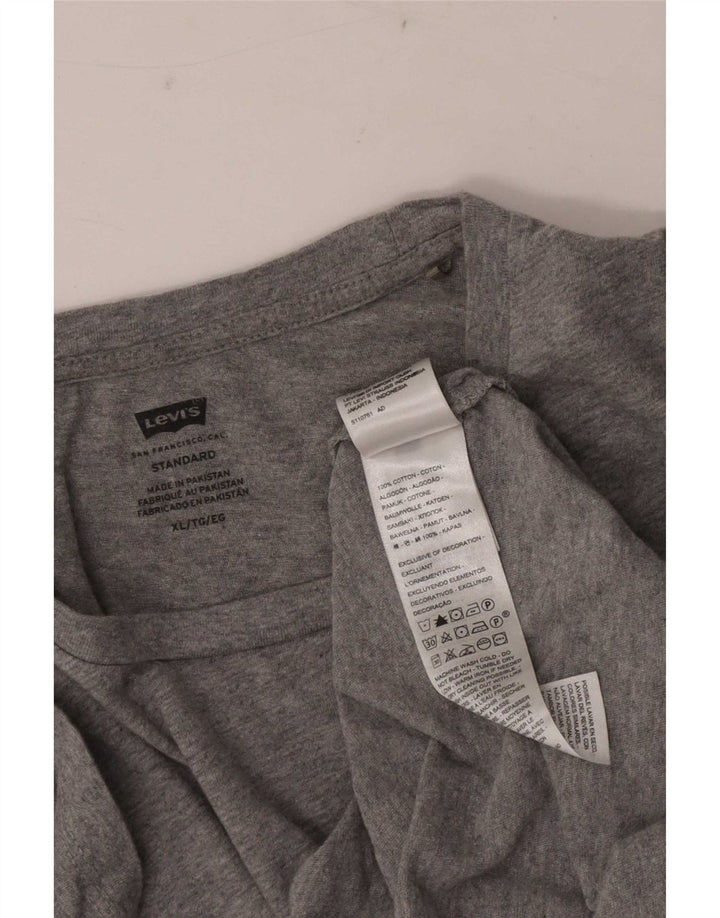 Levi's Herre Standard T-Shirt Top XL Grå Bomuld