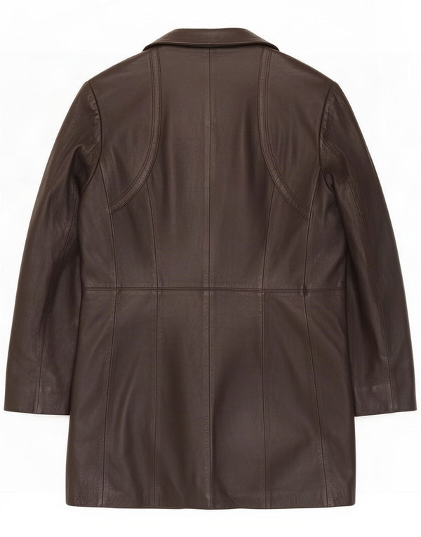 Vintage Herre Læderfrakke IT 48 Medium Brun