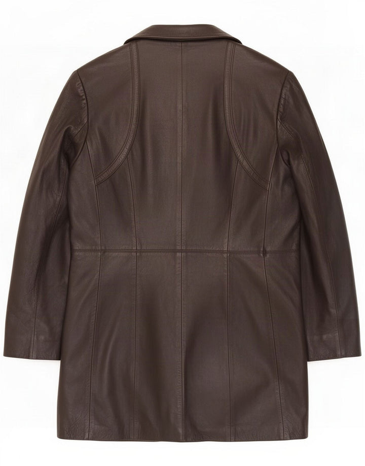 Vintage Herre Læderfrakke IT 48 Medium Brun