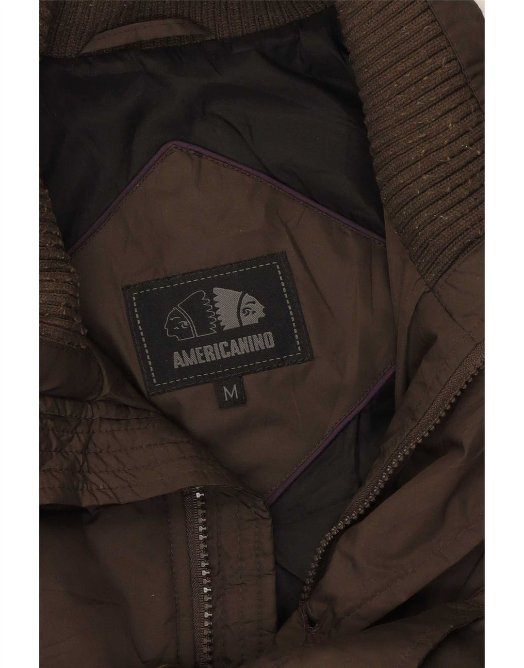 Americanino Polstret frakke til mænd UK 38 Medium Brun Polyester