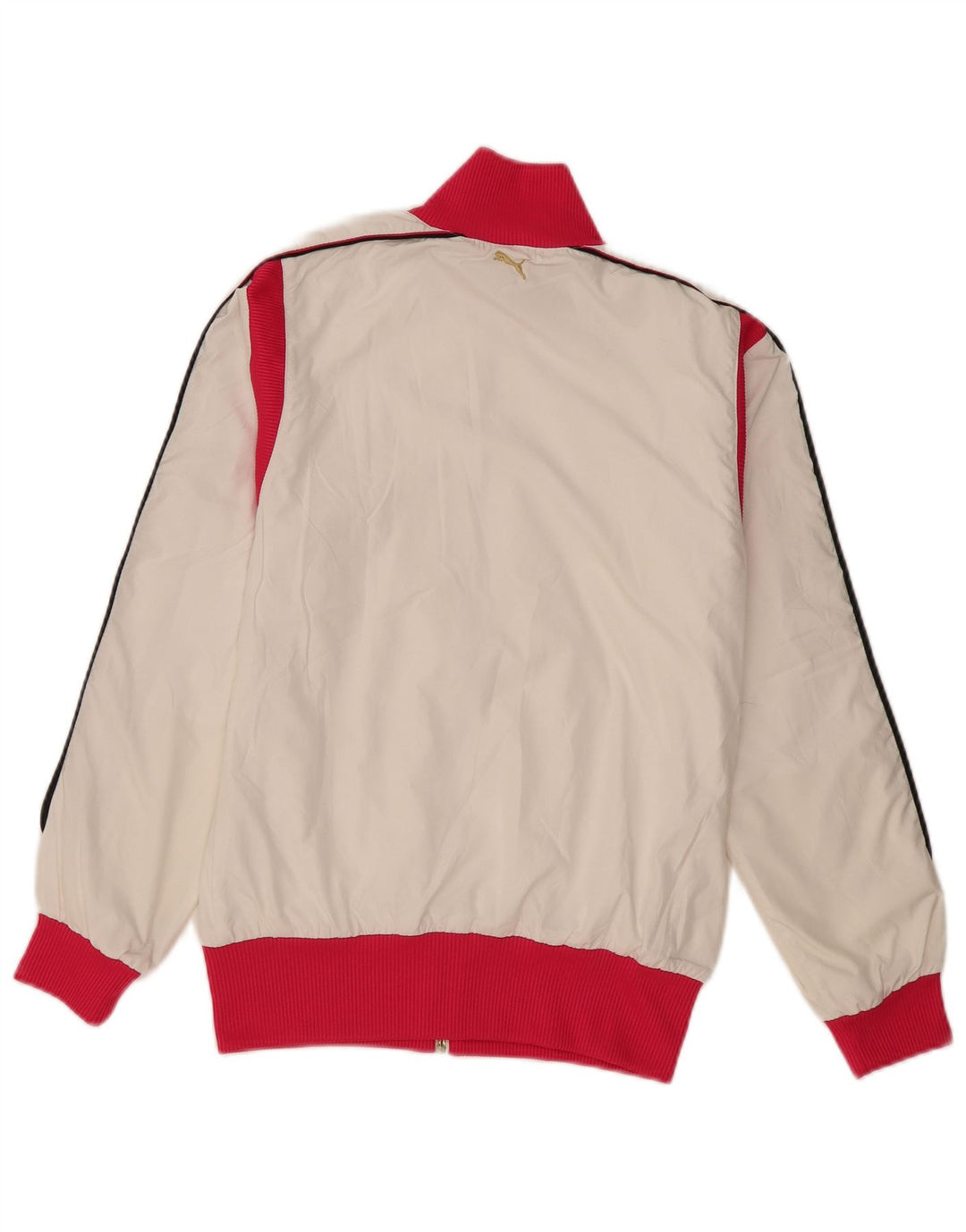 Puma træningsdragt topjakke til kvinder UK 10 Small White Colourblock Polyester