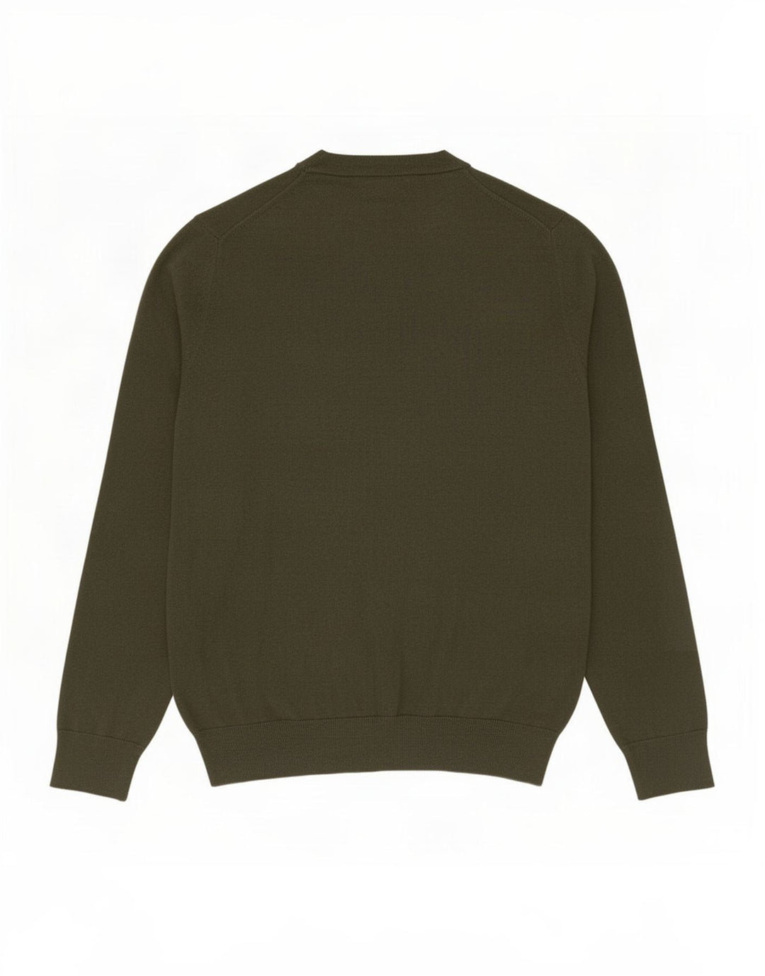 Marks & Spencer Herre sweater med rund hals, stor Khaki Bomuld