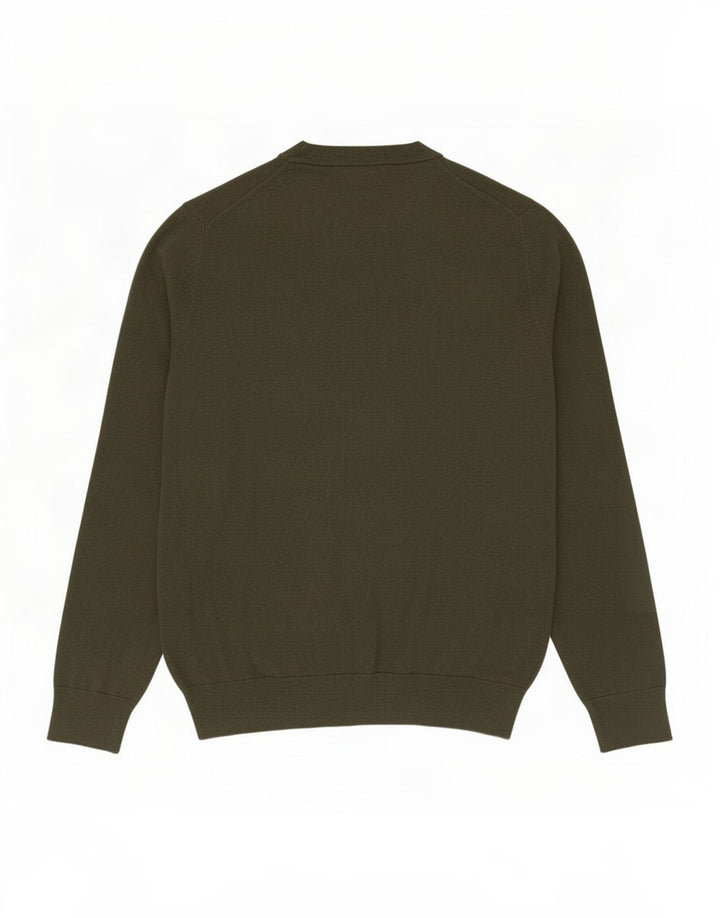 Marks & Spencer Herre sweater med rund hals, stor Khaki Bomuld