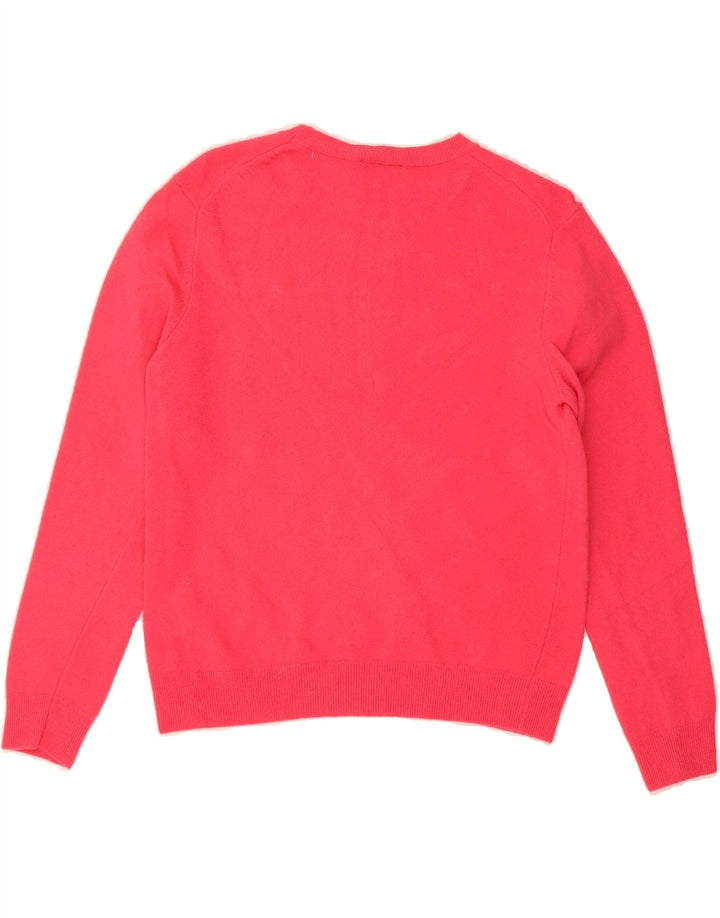 BENETTON Womens Crew Neck Jumper Sweater UK 14 Large Red Wool Vintage Benetton and Second-Hand Benetton from Messina Hembry 