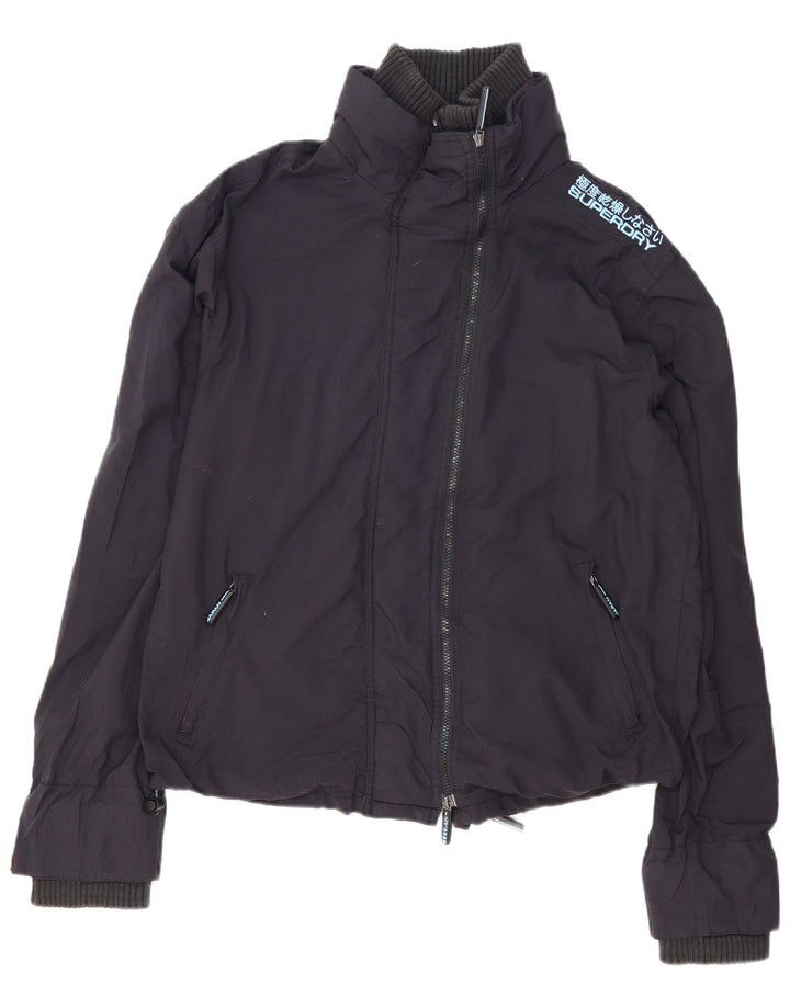 Superdry Grafisk regnjakke til kvinder UK 20 2XL Marineblå polyester