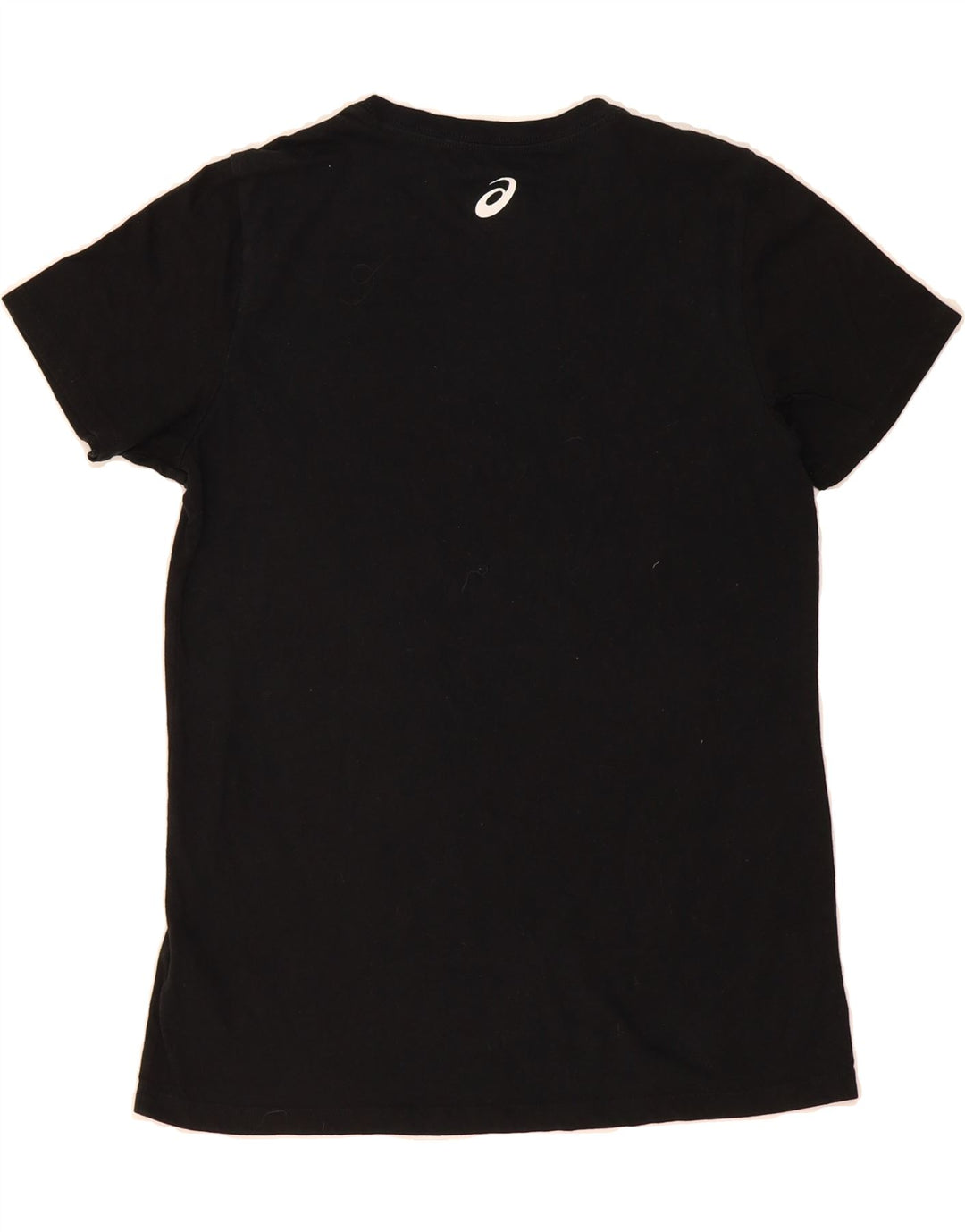 ASICS Womens Graphic T-Shirt Top UK 12 Medium Black Cotton Vintage Asics and Second-Hand Asics from Messina Hembry 