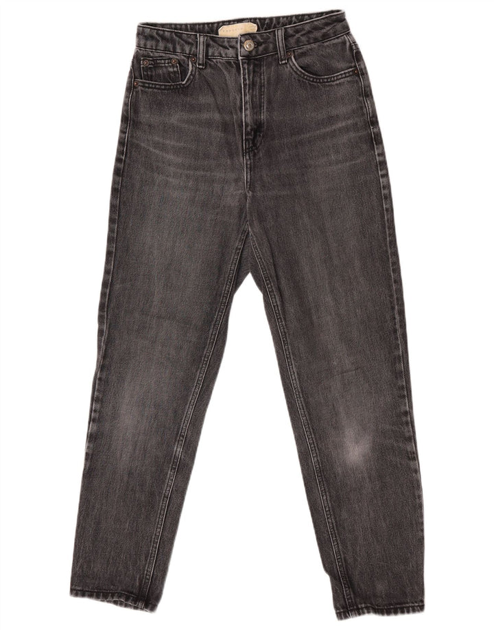 Topshop Dame Straight Jeans W26 L27 Sort Bomuld