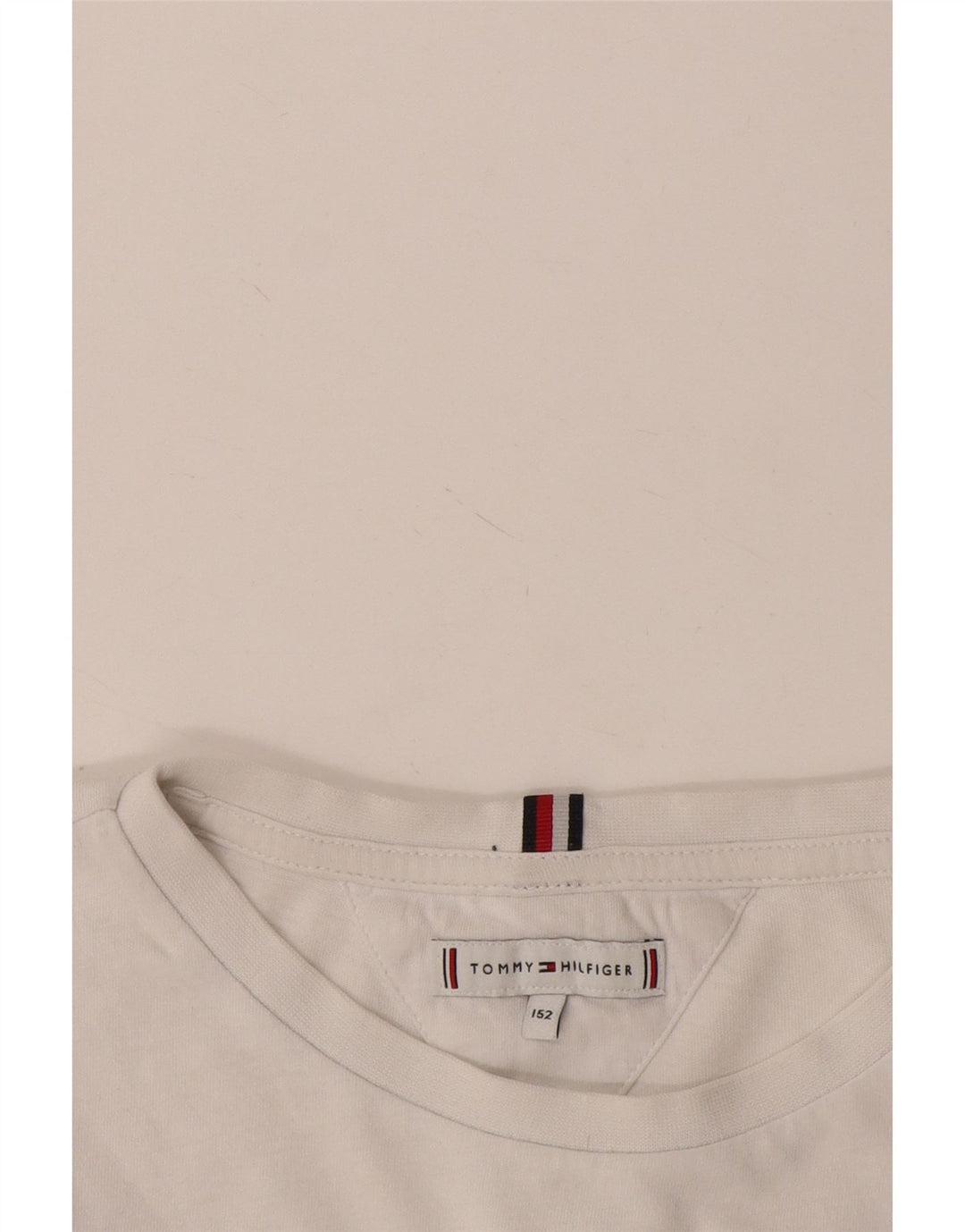 Tommy Hilfiger Boys Grafisk Top Langærmet 11-12 År Hvid