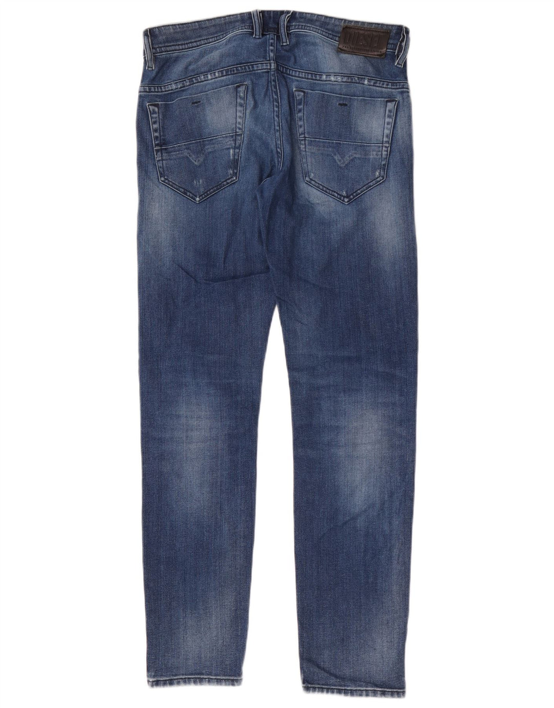 Diesel Herre Distressed Slim Jeans W30 L32 Blå Bomuld