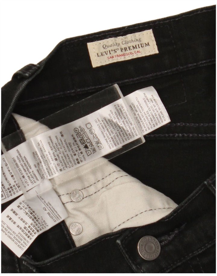 Levi's Slim Jeans til mænd W30 L29 sort bomuld