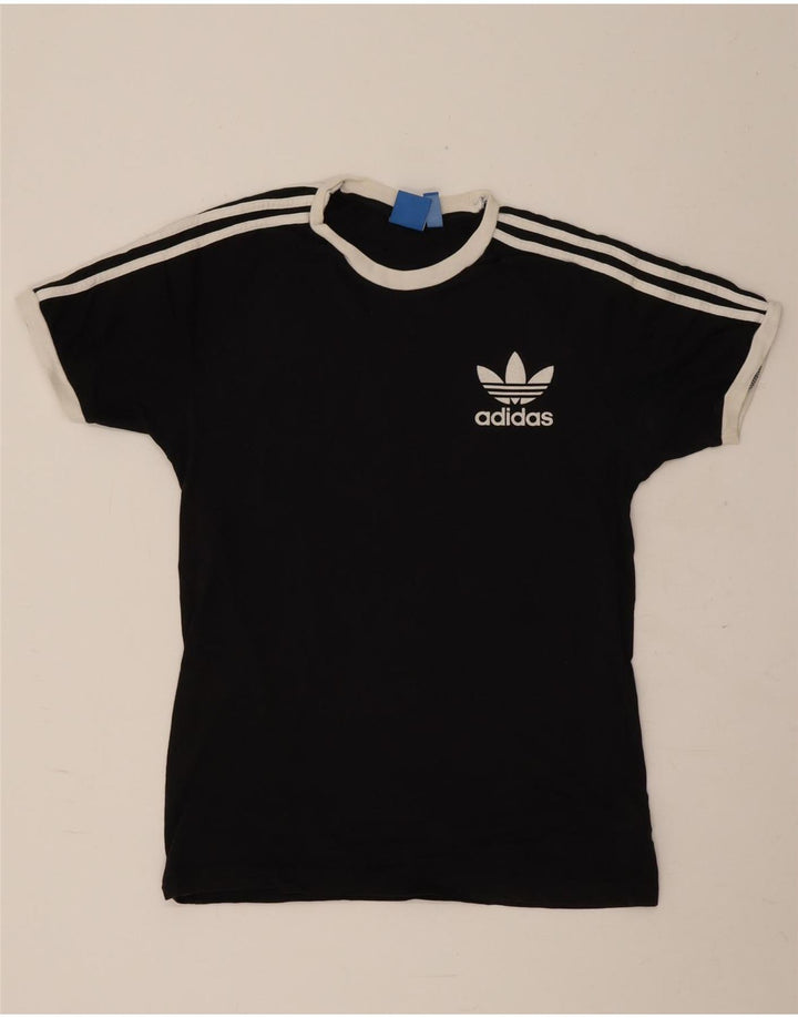 Adidas Herre grafisk T-shirt Top Medium Sort Bomuld