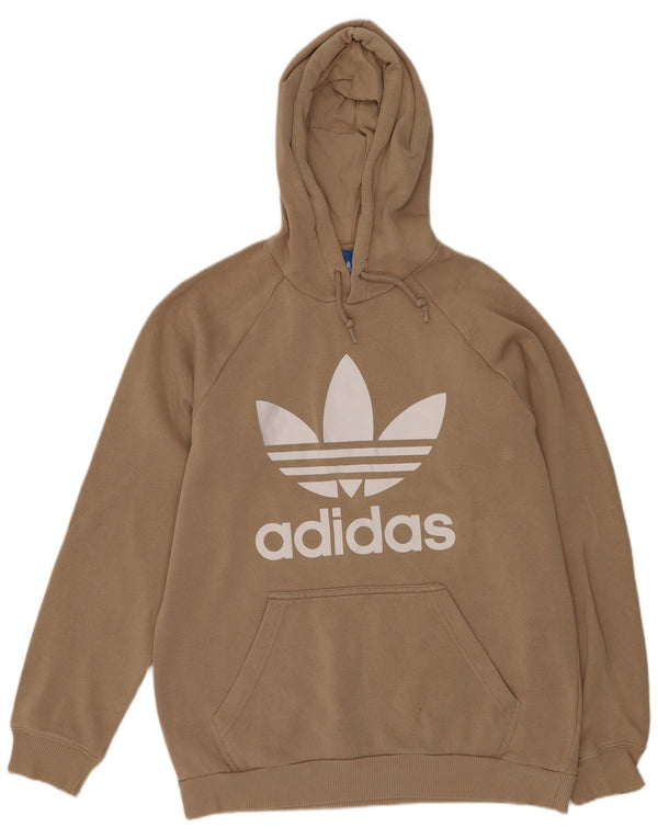 Adidas grafisk hættetrøje til mænd mellem beige bomuld