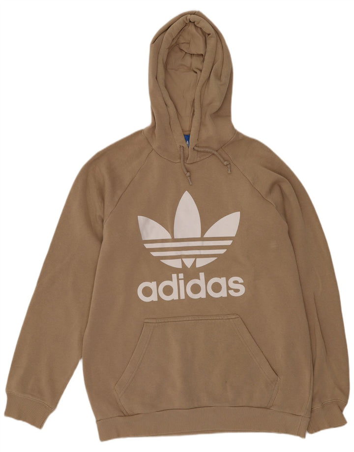 Adidas grafisk hættetrøje til mænd mellem beige bomuld