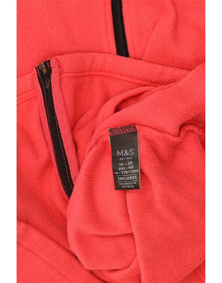 Marks & Spencer Fleecejakke til kvinder UK 20 2XL Pink Polyester