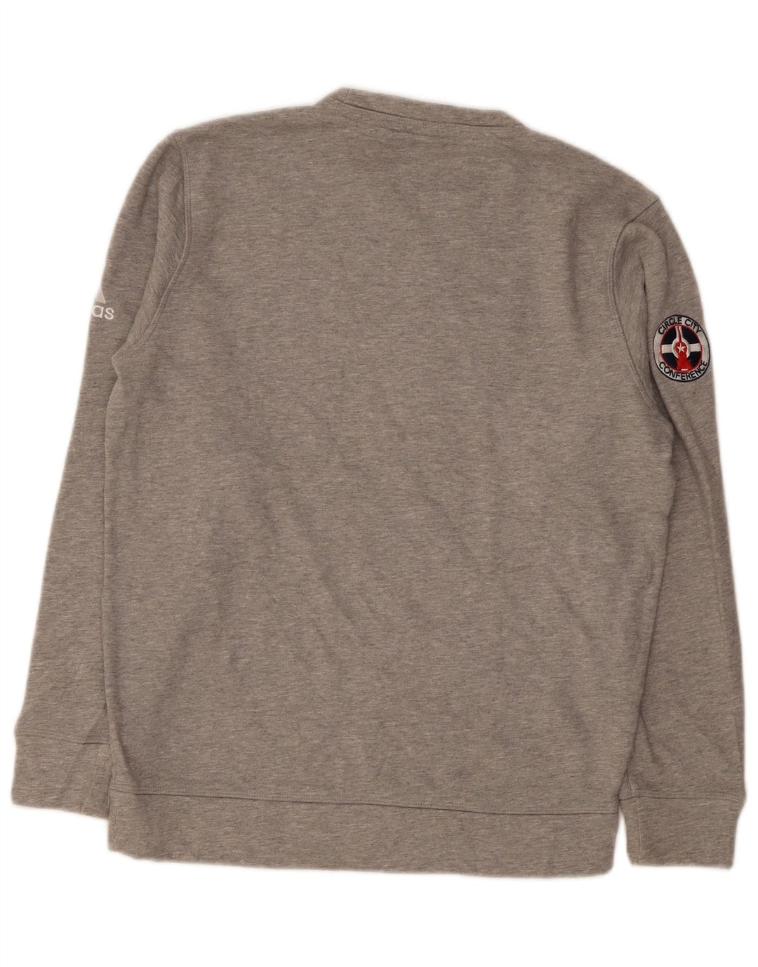 Adidas Herre Brebeuf Basketball Grafisk Sweatshirt Jumper Medium Grå Bomuld